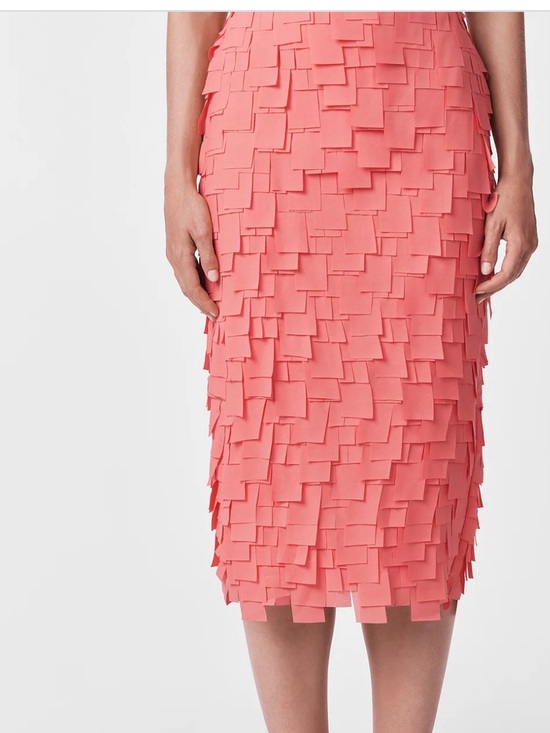 Trina Turk Dresses & Skirts - Trina Turk Coral-Pink Layered Square Midi Skirt